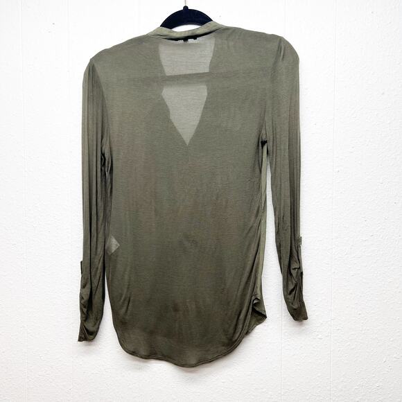 Babaton Silk Top womens XXS Relaxed Workwear Office Career Quiet Luxury Flaw - Picture 6 of 14